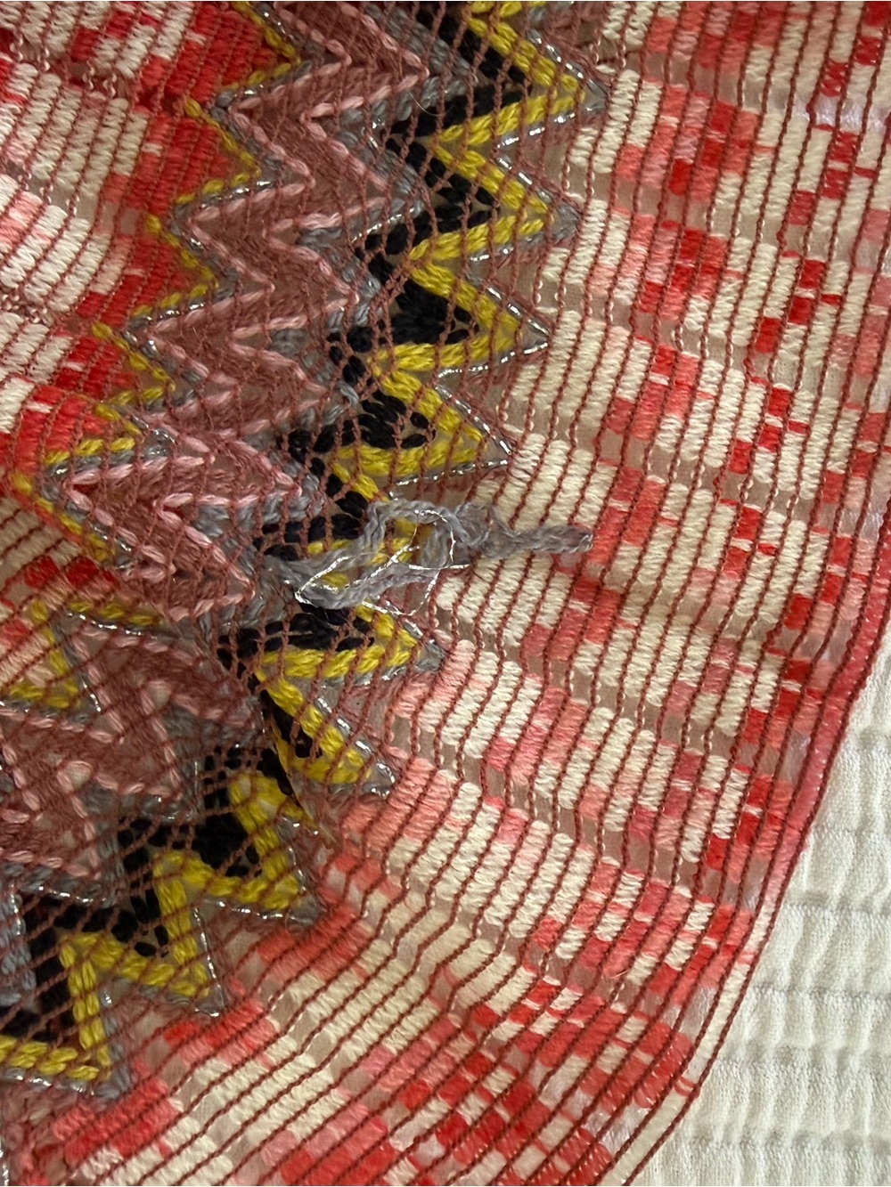 Missoni Multicolor Zigzag Knit Scarf - Picture 3 of 3